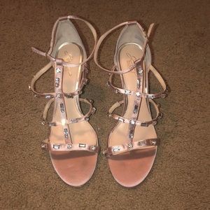 Rose and rhinestone Jewel heels